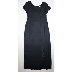 JEFFREY & DARA EVENINGS BY TOM BARRA - WOMEN'S BLACK LONG DRESS - SIZE 8 - BOW